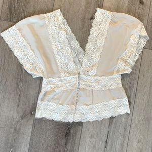Dreamy deep plunge blouse